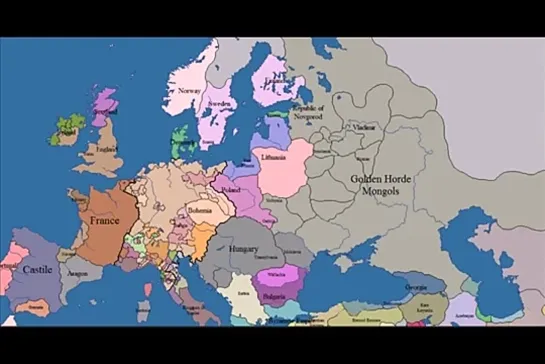 10 веков за 5 минут  Как менялась карта Европы,в т ч  России, Украины и Кавказ