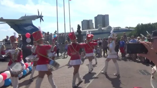 Висилуха и ансамбль барабанщиц Москвичка(#ДеньВМФ,#ПаркСеверноеТушино,29.7.18)