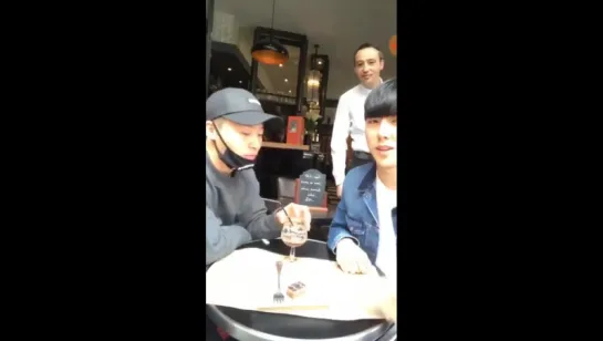 170329 Chanyeol on Kasper's Instagram Live