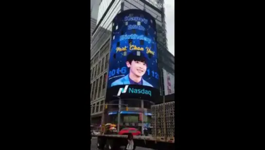 @.baiduCHANbar organised a billboard ad in Times Square, NYC