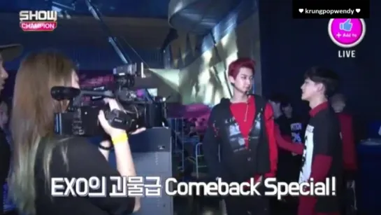 160622 Show Champion EXO Backstage CUT 2