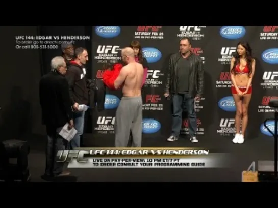 церемония взвешивания UFC 144: Edgar vs. Henderson