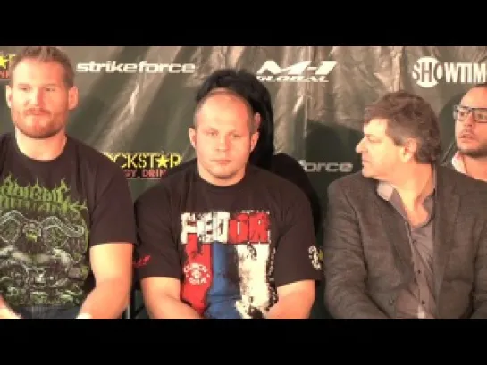 пресс - конференция Strikeforce Fedor vs Silva чать 1