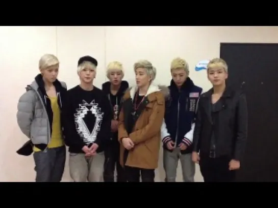 [VIDEOMESSAGE]121121 B.A.P Greating to Hanryu Pia's Reader