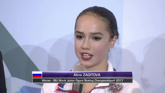 Алина Загитова, WJC 2017, interview