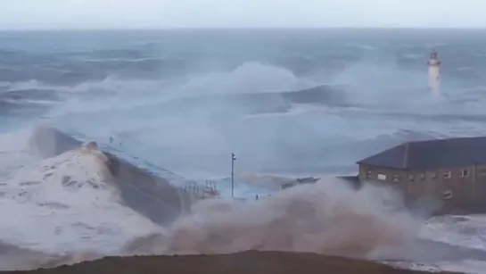 Storm Hits Whitehaven Harbour