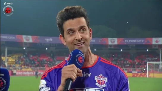 Hrithik Roshan was elated to see the support from FC Pune City's fans in Pune. #HeroISL