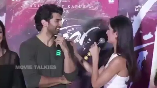 Aditya Roy Kapur and Katrina Kaif (Fitoor trailer launch)