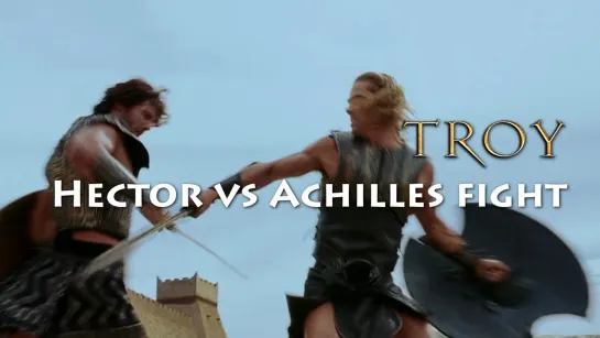 Eric Bana, Brad Pitt. Hector vs. Achilles fight (Troy, 2004)