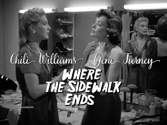 Chili Williams, Gene Tierney (Where the Sidewalk Ends, 1950)