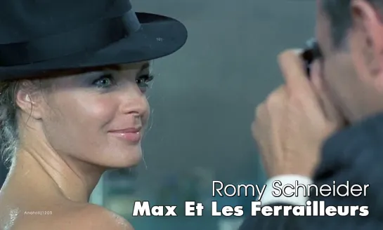 Romy Schneider. Photographed in the bathroom (Max Et Les Ferrailleurs, 1971)