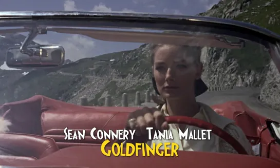 Tania Mallet, Sean Connery (Goldfinger, 1964)