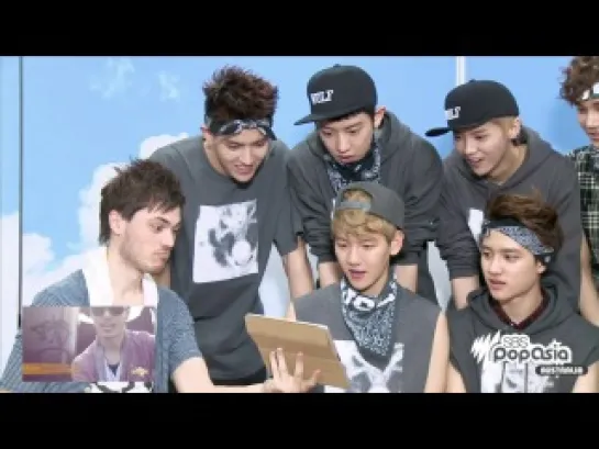 [EXO] | EXO Reacts to SBS PopAsia's EXO Rap