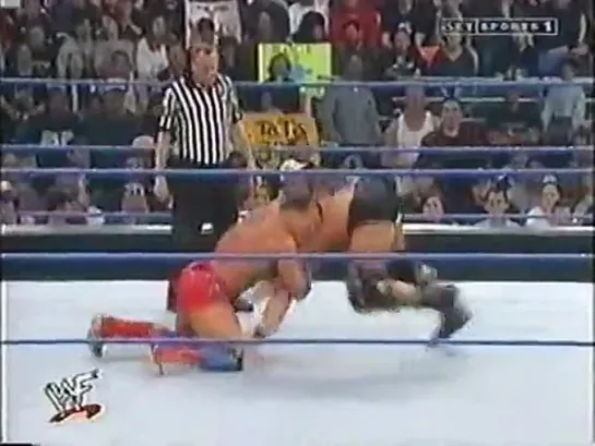 Kurt Angle vs Steve Austin (commentator The Rock)