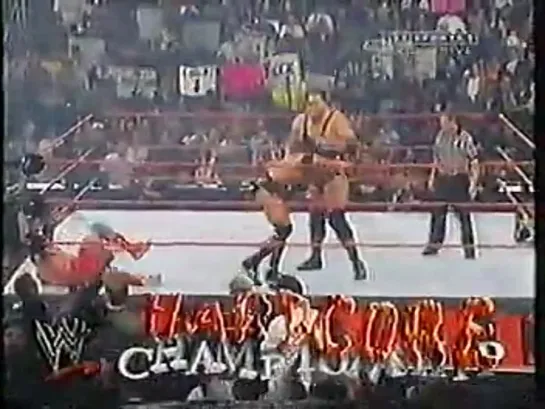 WWF Champion The Rock vs Big Show vs Kurt Angle (WWF Hardcore Championship)