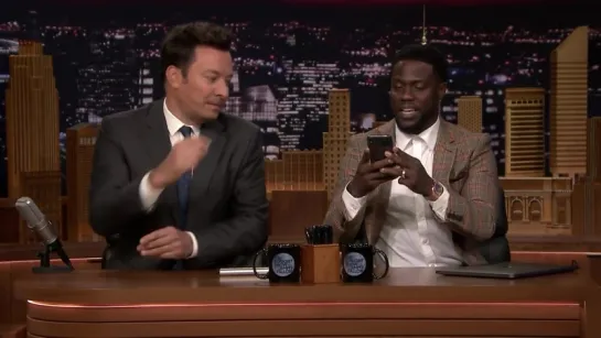 Kevin Hart FaceTimes Dwayne Johnson While Co-Hosting The Tonight Show