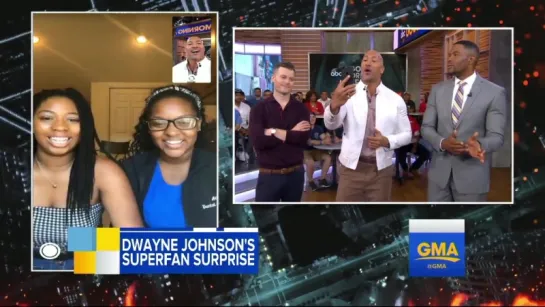 Dwayne The Rock Johnson surprises 2 superfans live on GMA