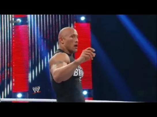 The Rock after The Shield attack