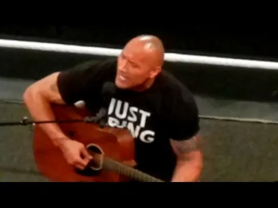 The Rock singing to Vickie Guerrero