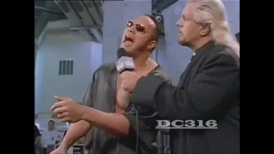 The Rock rehearsing his Promo - Royal rumble 1999