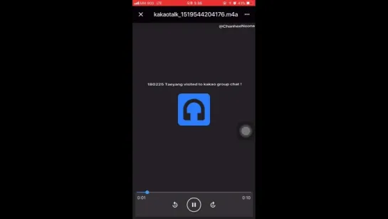 Taeyang  voice messages in group chat #2