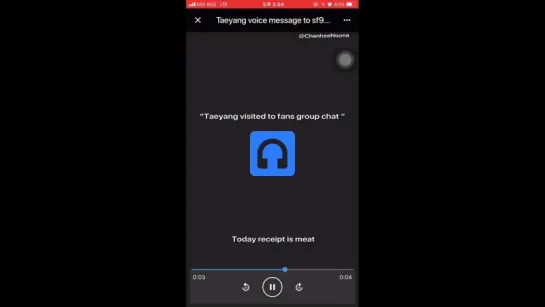 Taeyang  voice messages in group chat #1