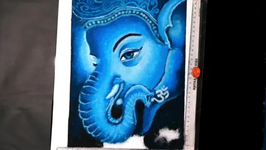 Monocolour Ganpati rangoli