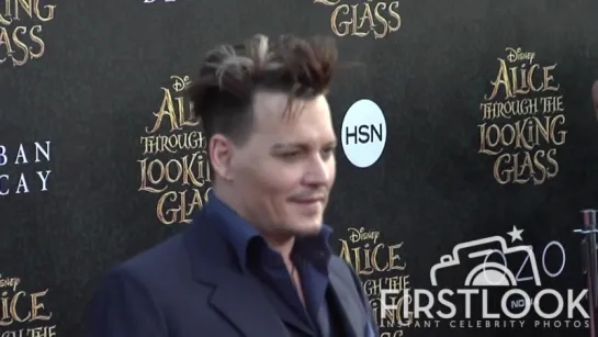 Johnny Depp at the premiere of Alice Through The Looking Glass