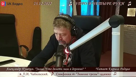 А.С.Пушкин. "Зима. Что делать нам в деревне". Читает Кирилл Радциг. 23.12.2022