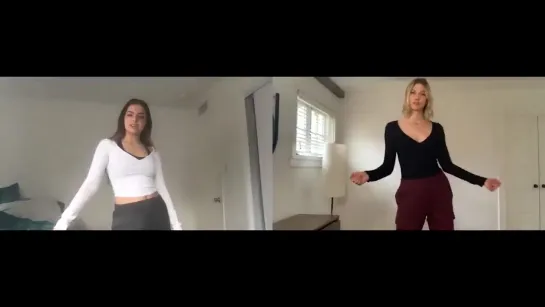 Addison Rae Teaching Me To Throw It Back (Savage TikTok Dance) _ Karlie Kloss