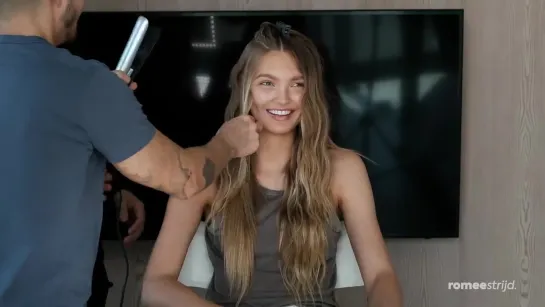 Quick Easy Waves with a Flat Iron _ Romee Strijd