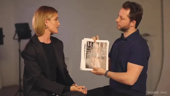 Rosie Reacts to some of her most iconic images with Derek Blasberg