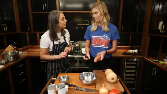 Supermodel Super Bowl Snacks _ Klossy Learns to Cook