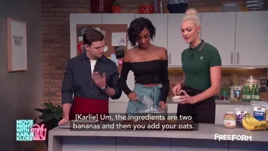 Movie Night with Karlie Kloss _ Baking Cookies with Jourdan Dunn and Burkely Duffield _ Freeform