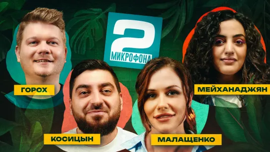 Косицын х Горох х Малащенко х Мейханаджян | ДВА МИКРОФОНА #26