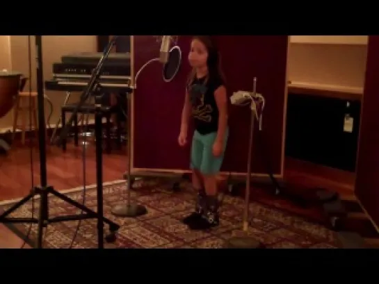 Aaralyn in the Studio Singing Dog Poop - Broken Crayons