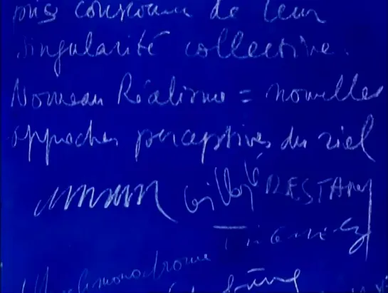 Yves Klein, la revolution bleue (2006) dir. Francois Levy-Kuentz