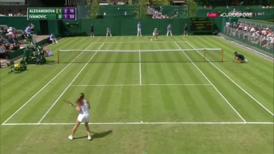 Wimbledon.2016.06.27.R1.WS.Ekaterina.ALEXANDROVA.RUS-Ana.IVANOVIC.SRB ( Александрова - Иванович - Уимблдон 2016 )