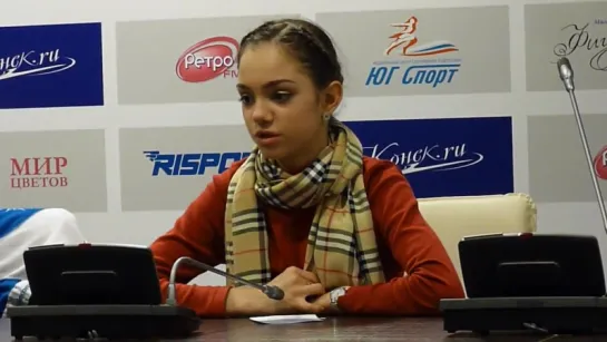 Evgenia Medvedeva - press-conference after SP Russian Nationals 2014-2015