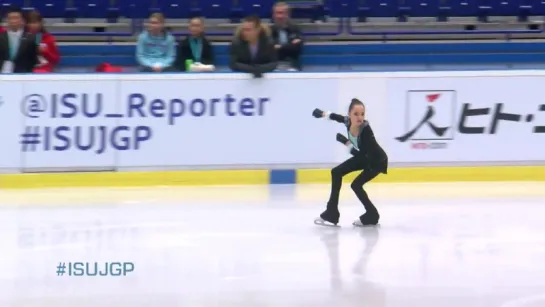 Evgenia Medvedeva - practice before LP, Grand-Prix Czech Skate 2014 (Jr)