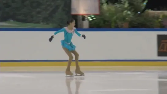 Evgenia Medvedeva - practice before SP Grand-Prix Courchevel 2014 (Jr)