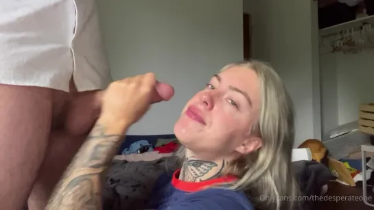 [part 2] Pandora Skye - Tattooed Blonde Girl Rough Blowjob with a Boy (@thedesperateone Onlyfans Leak)