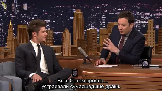 Зак на шоу "The Tonight Show Starring Jimmy Fallon" (русские субтитры)