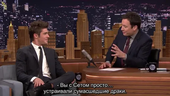 Зак на шоу "The Tonight Show Starring Jimmy Fallon" (русские субтитры)