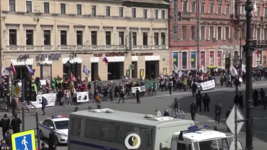 Марш веганов в Санкт-Петербурге