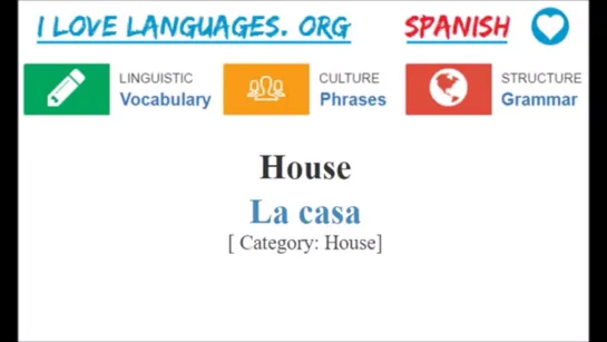 Learn Spanish (Vocabulary)