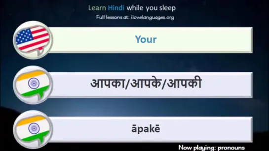 Learn Hindi while you sleep. 6 hours. 1000 Basic Words and Phrases