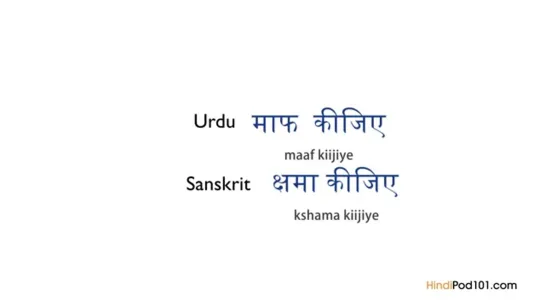 Hindi in Three Minutes - Making Apologies