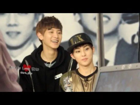 |FANCAM| 130905 Mnet The Music Open Studio (Chanyeol & Xiumin focus)