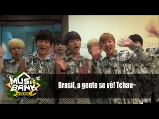 140512 INFINITE greeting message for Music Bank in Brazil